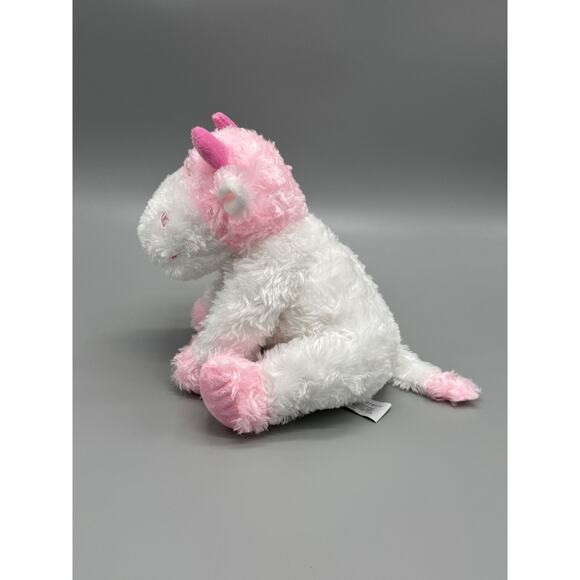Evergreen Enterprises Pink White Cow Plush W/ Horns Stuffed Animal - Picture 5 of 11